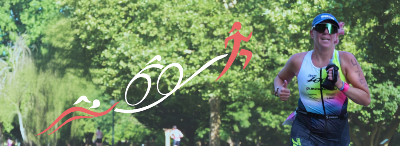 triathlon coach running in race